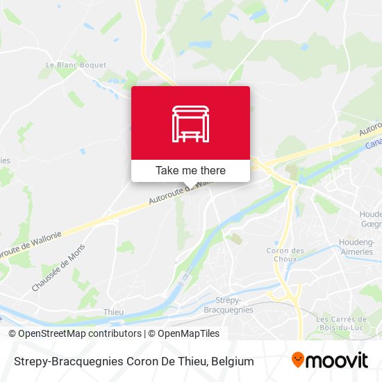 Strepy-Bracquegnies Coron De Thieu map