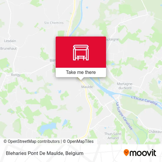 Bleharies Maulde Bridge map