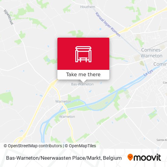 Bas-Warneton / Neerwaasten Place / Markt map