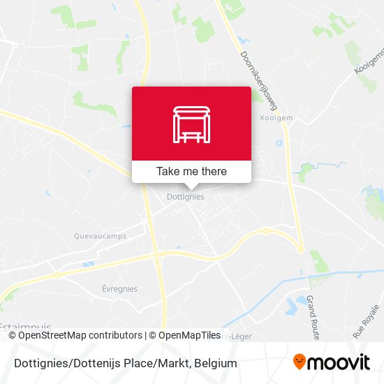 Dottignies / Dottenijs Place / Markt map