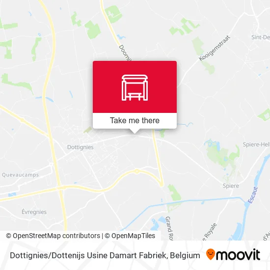 Dottignies / Dottenijs Usine Damart Fabriek map