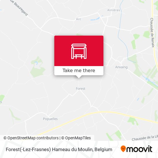 Forest(-Lez-Frasnes) Hameau du Moulin map