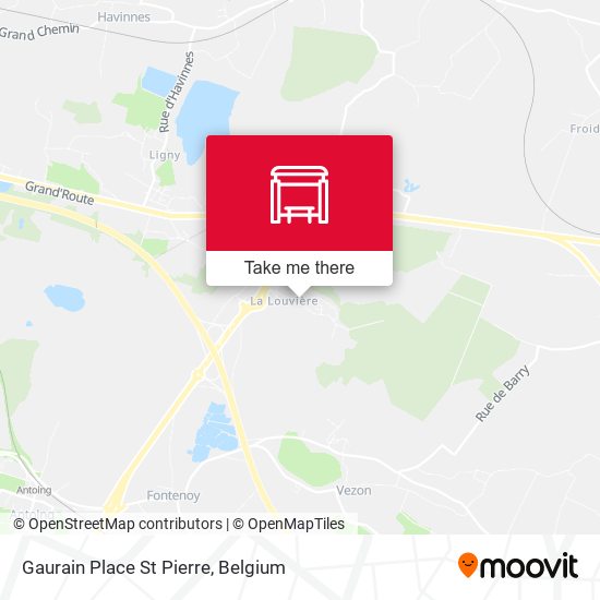 Gaurain Place St Pierre map