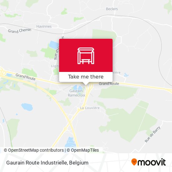 Gaurain Route Industrielle map