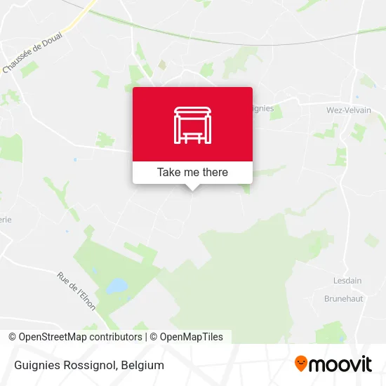 Guignies Rossignol map