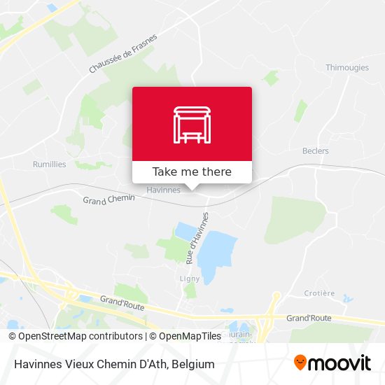 Havinnes Vieux Chemin D'Ath map
