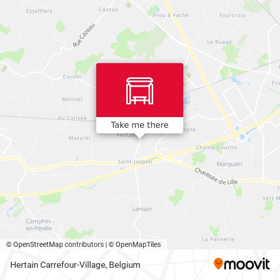 Hertain Carrefour-Village map