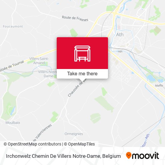 Irchonwelz Chemin De Villers Notre-Dame map