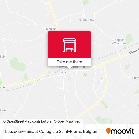 Leuze-En-Hainaut Collégiale Saint-Pierre map