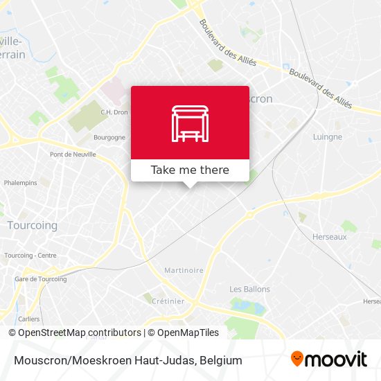 Mouscron/Moeskroen Haut-Judas map