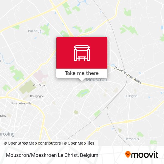 Mouscron/Moeskroen Le Christ map