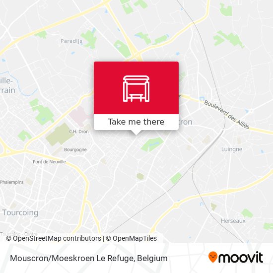 Mouscron/Moeskroen Le Refuge map