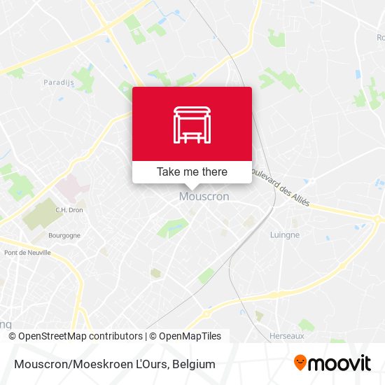 Mouscron/Moeskroen L'Ours map