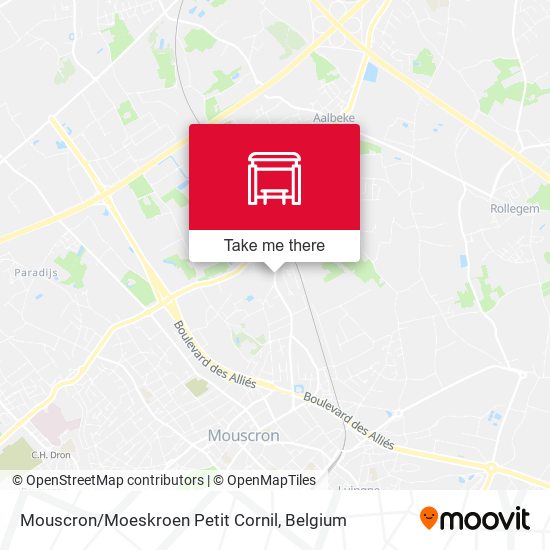 Mouscron / Moeskroen Petit Cornil map