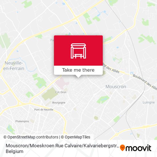 Mouscron / Moeskroen Rue Calvaire / Kalvariebergstr. map