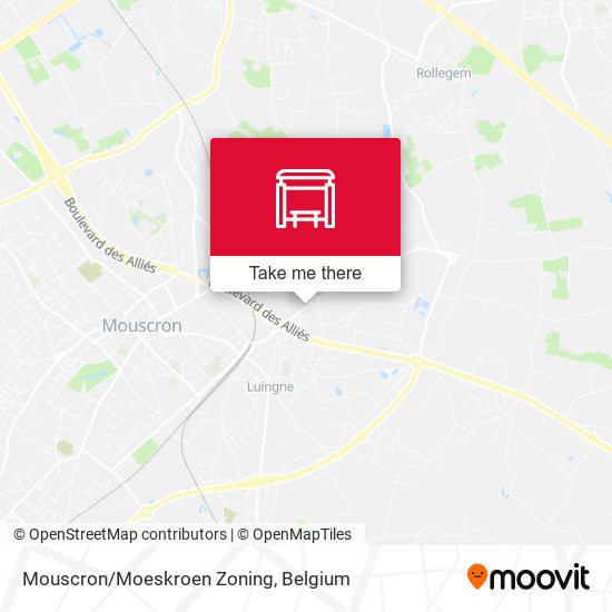 Mouscron/Moeskroen Zoning map