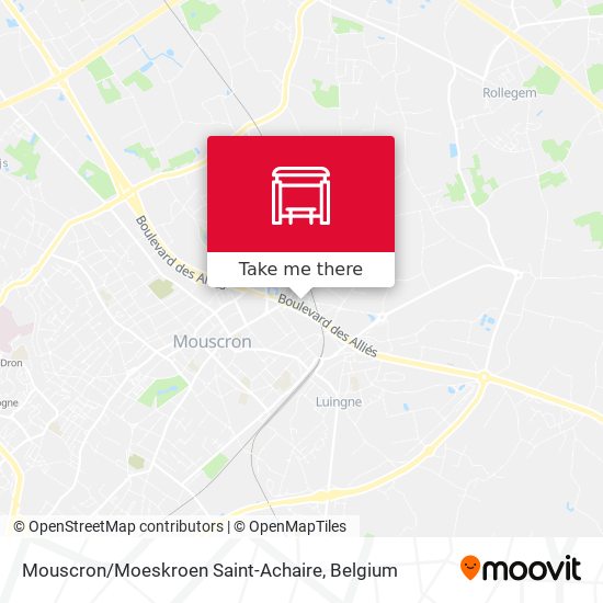 Mouscron / Moeskroen Saint-Achaire map