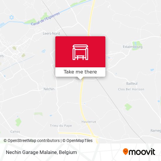 Nechin Garage Malaine map