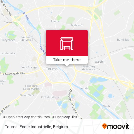 Tournai Ecole Industrielle map