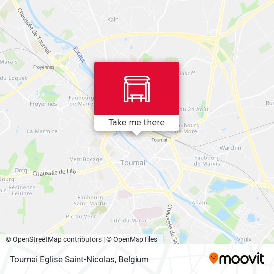 Tournai Eglise Saint-Nicolas map