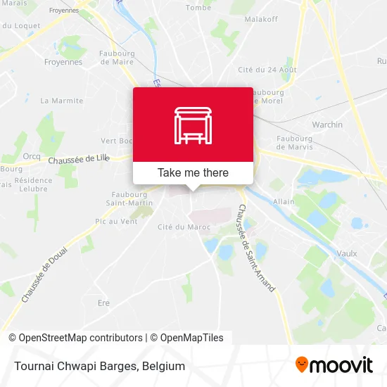 Tournai Chwapi Barges map