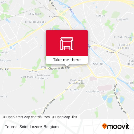 Tournai Saint Lazare map