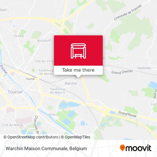 Warchin Maison Communale map