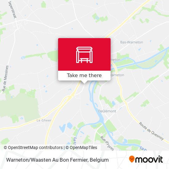 Warneton / Waasten Au Bon Fermier map