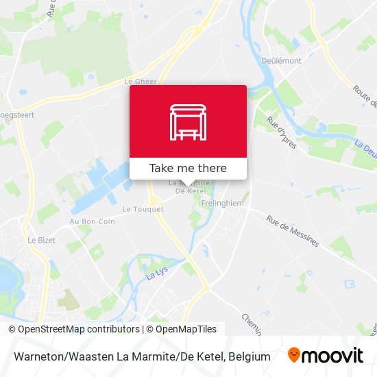 Warneton / Waasten La Marmite / De Ketel map