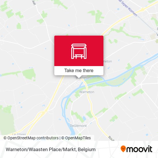 Warneton/Waasten Place/Markt map