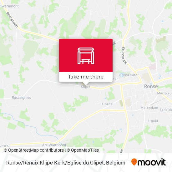 Ronse / Renaix Klijpe Kerk / Eglise du Clipet map