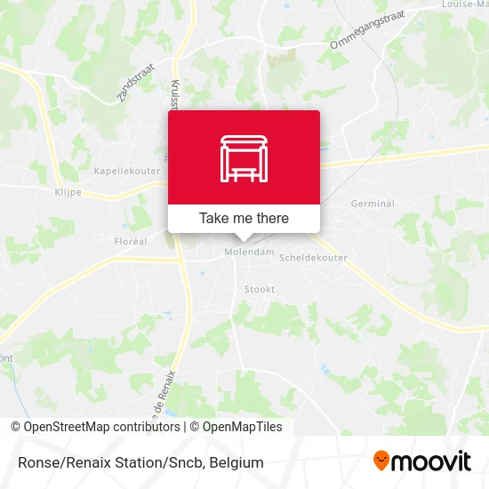 Ronse/Renaix Station/SNCB map