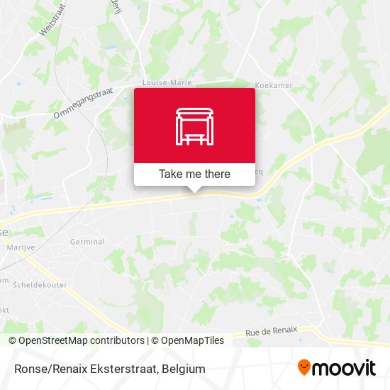 Ronse/Renaix Eksterstraat map
