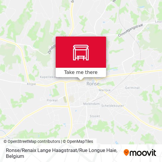 Ronse / Renaix Lange Haagstraat / Rue Longue Haie map