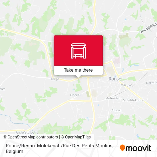 Ronse / Renaix Molekenst. / Rue Des Petits Moulins map