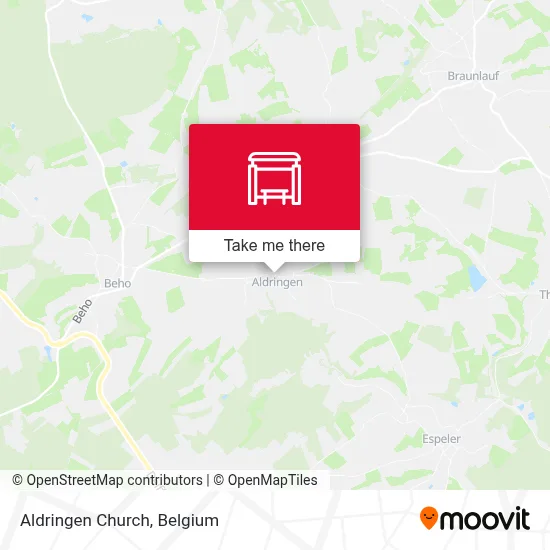 Aldringen Church map