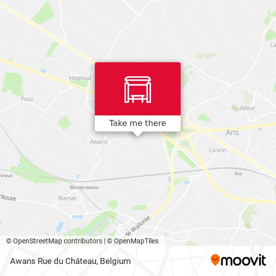 Awans Rue du Château plan