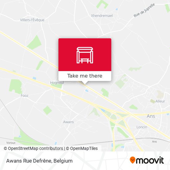 Awans Rue Defrêne map