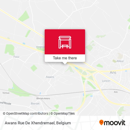 Awans Rue De Xhendremael map