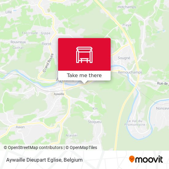 Aywaille Dieupart Eglise map