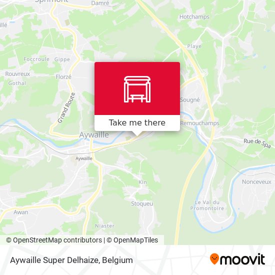 Aywaille Super Delhaize map