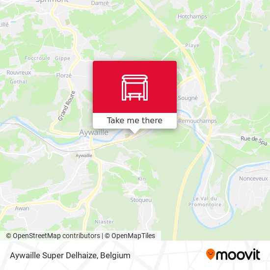 Aywaille Super Delhaize map