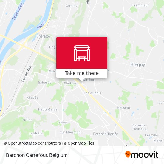 Barchon Carrefour map