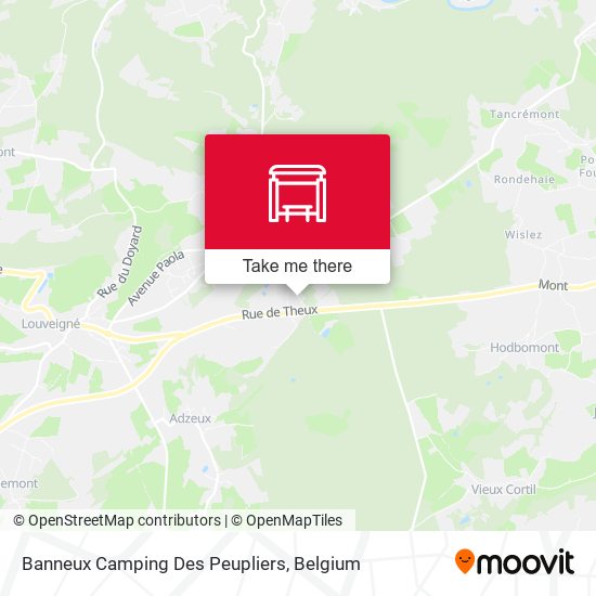 Banneux Camping Des Peupliers map