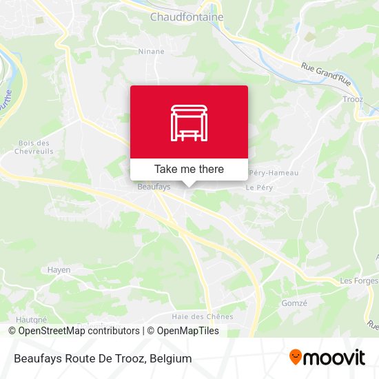 Beaufays Route De Trooz map