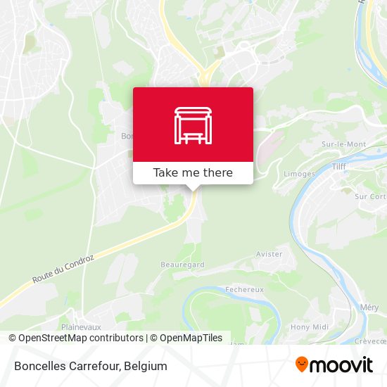 Boncelles Carrefour map