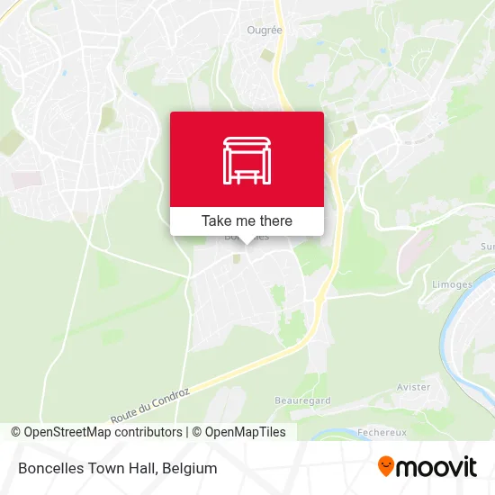 Boncelles Town Hall map