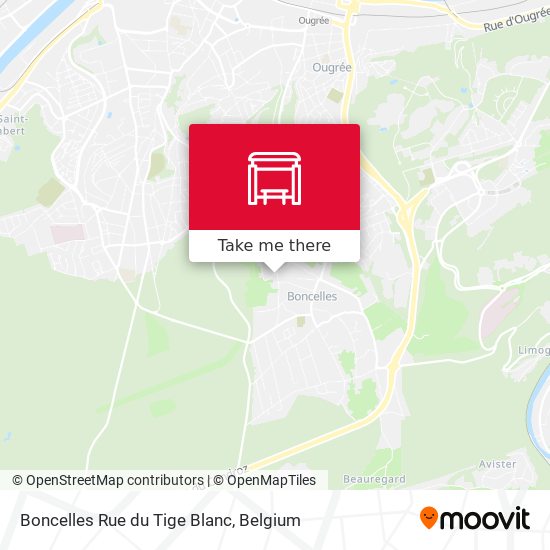 Boncelles Rue du Tige Blanc map