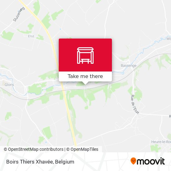 Boirs Thiers Xhavée map