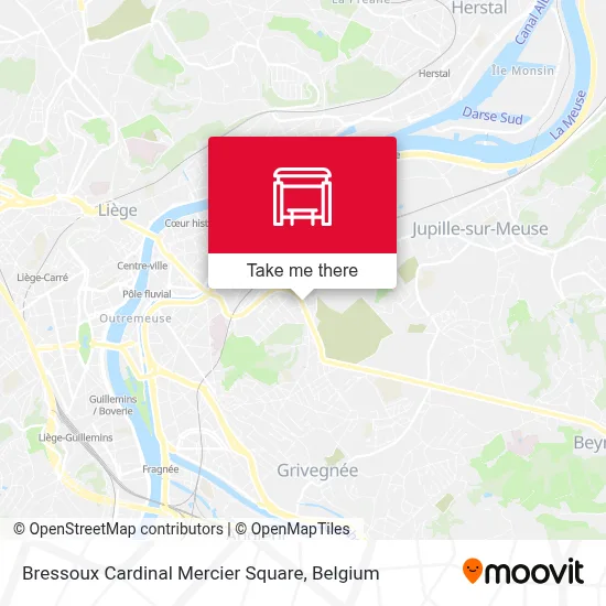 Bressoux Cardinal Mercier Square map